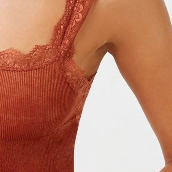 Forever 21 P2P 16” Copper Color Soft Crop Tank Lace Large - Picture 7 of 7